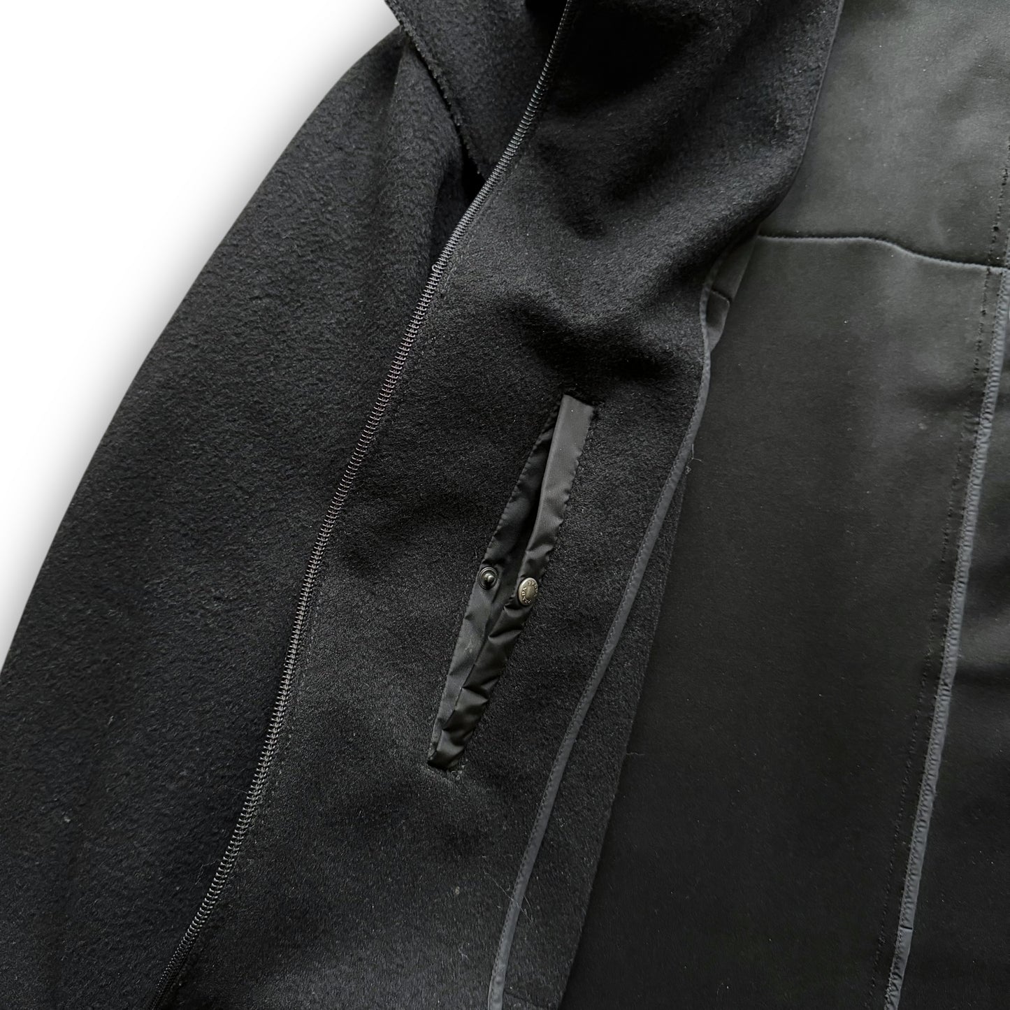 Prada Sport Signature Buckle Wool Long Coat- 2007