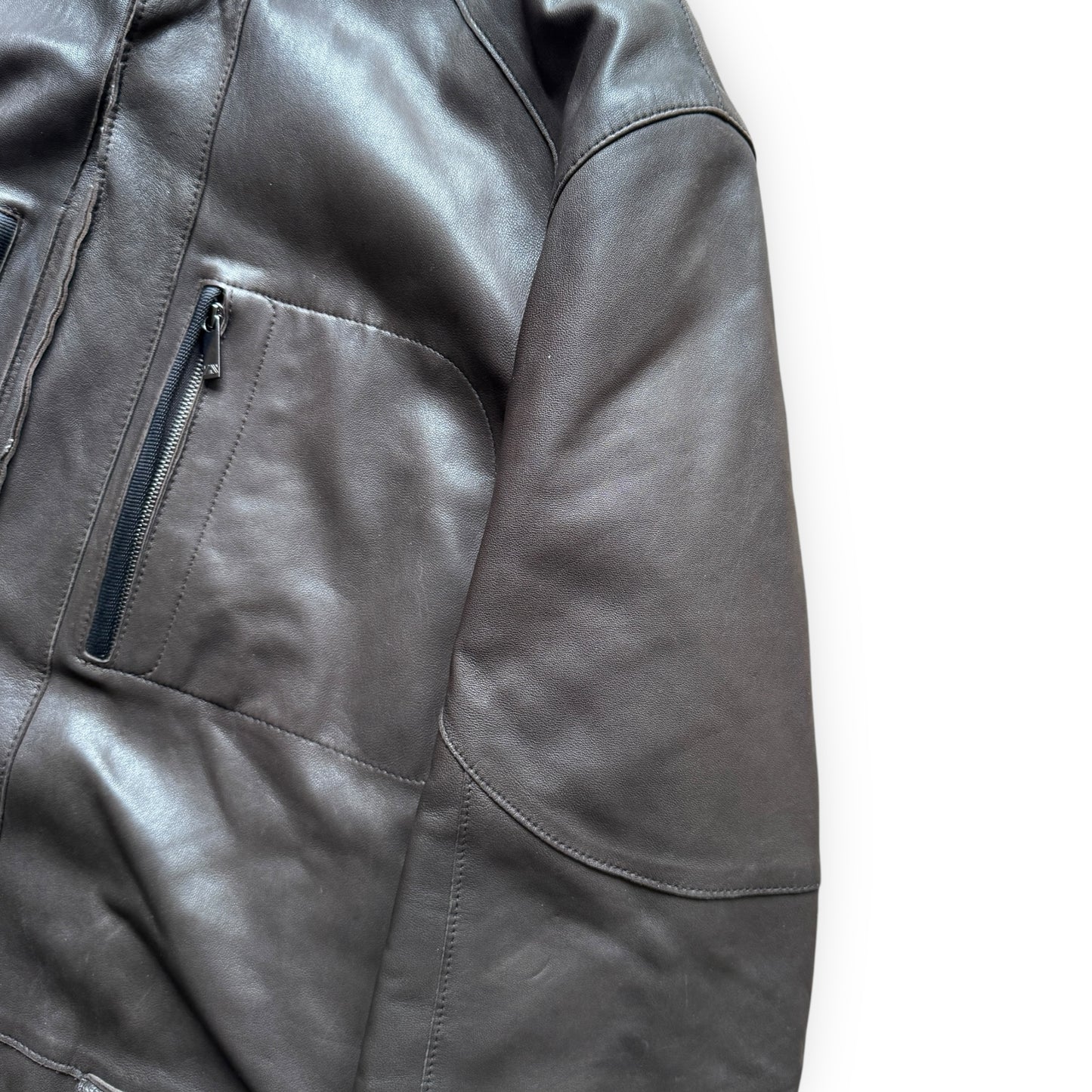 Zegna Sport Leather Field Jacket