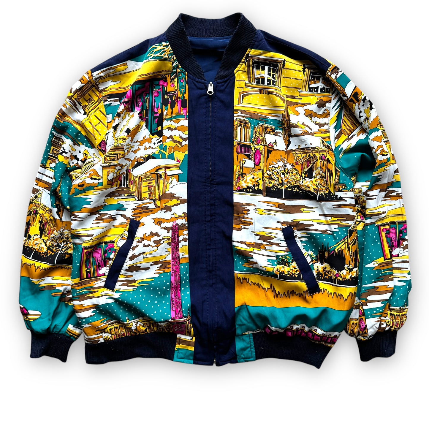 Giorgio Armani Firenze Exclusive Reversible Bomber Jacket - 1980s