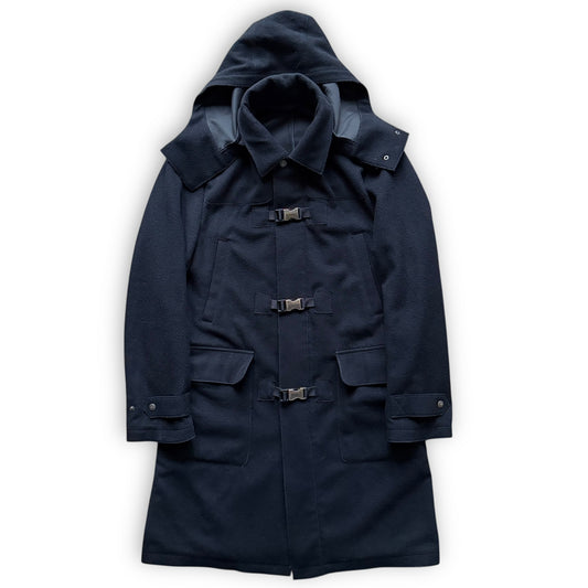 Prada Sport Signature Buckle Wool Long Coat- 2007