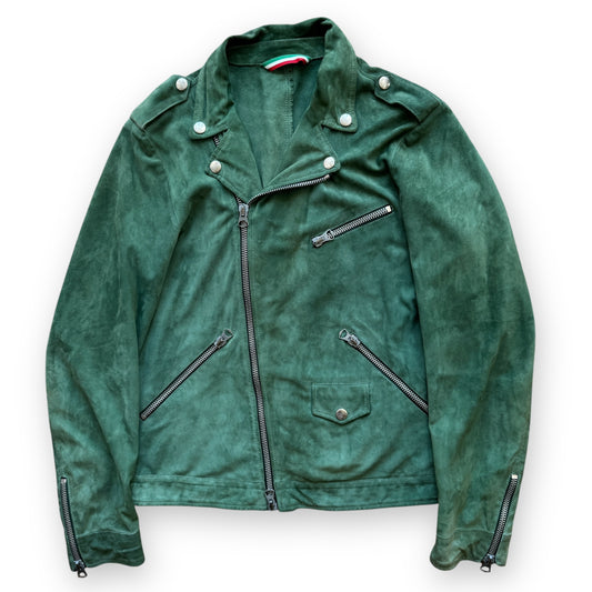 Moschino Mainline Green Suede Jacket