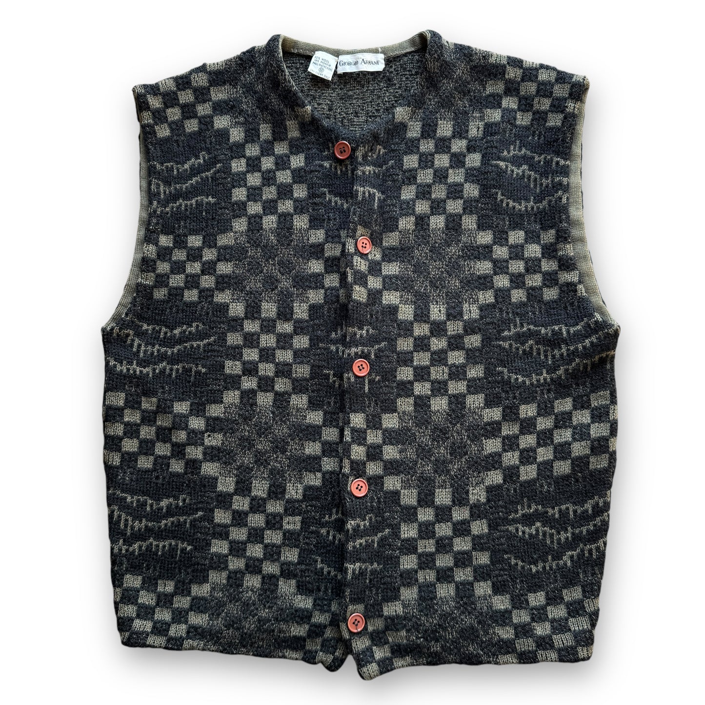 Giorgio Armani Wool Button-Up Vest - 1980s