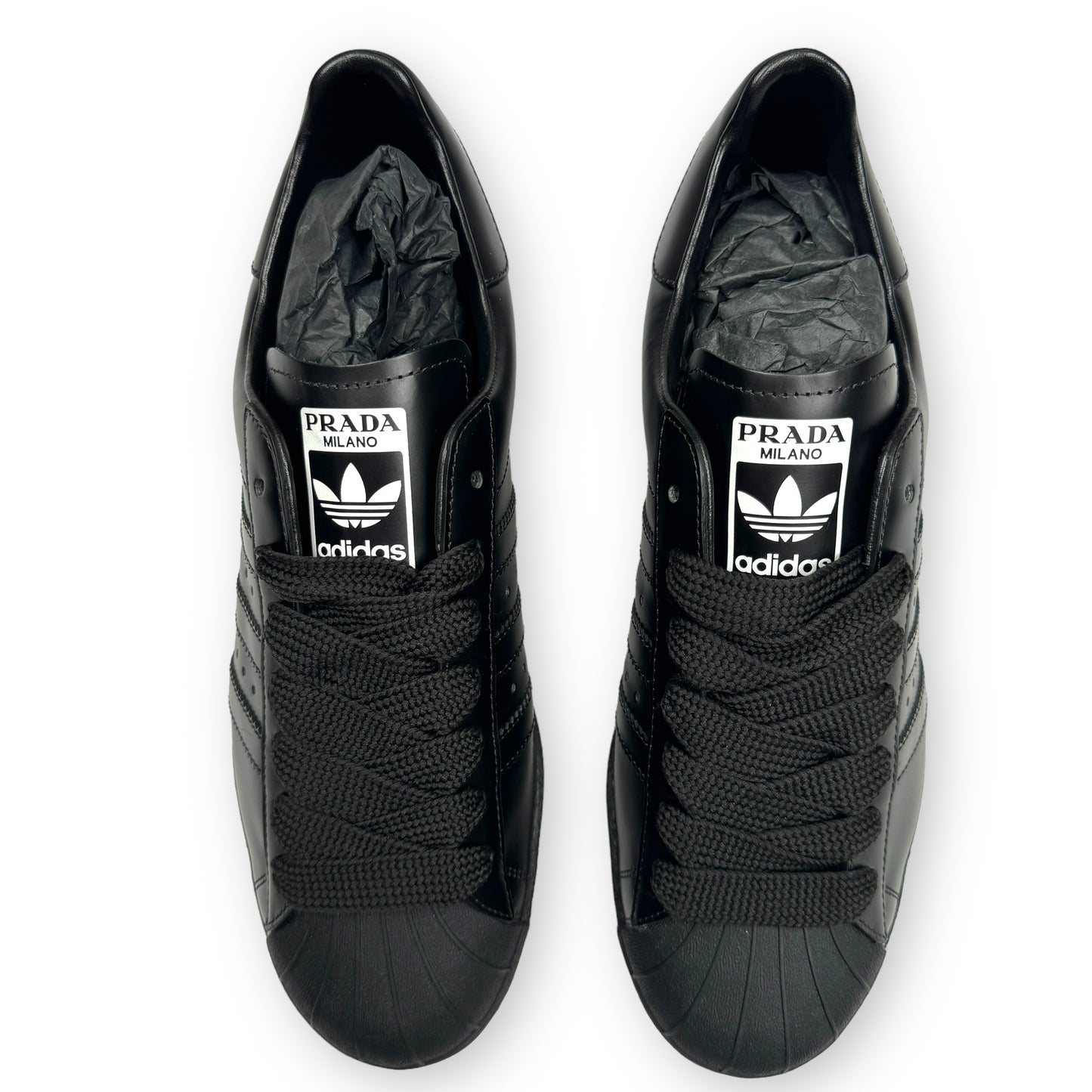 Prada x Adidas Superstar Black Leather