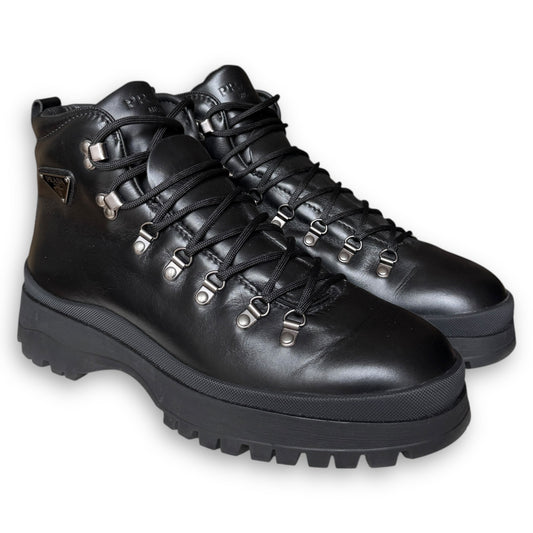 Prada Mainline Brixxen Leather Boots