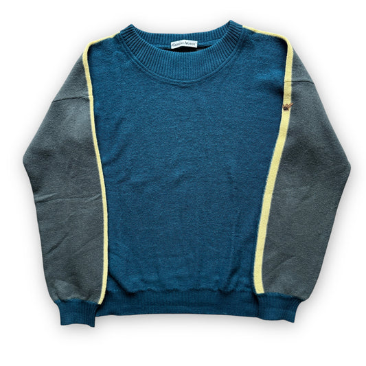 Giorgio Armani Two-Tone Wool Sweater - 1980s