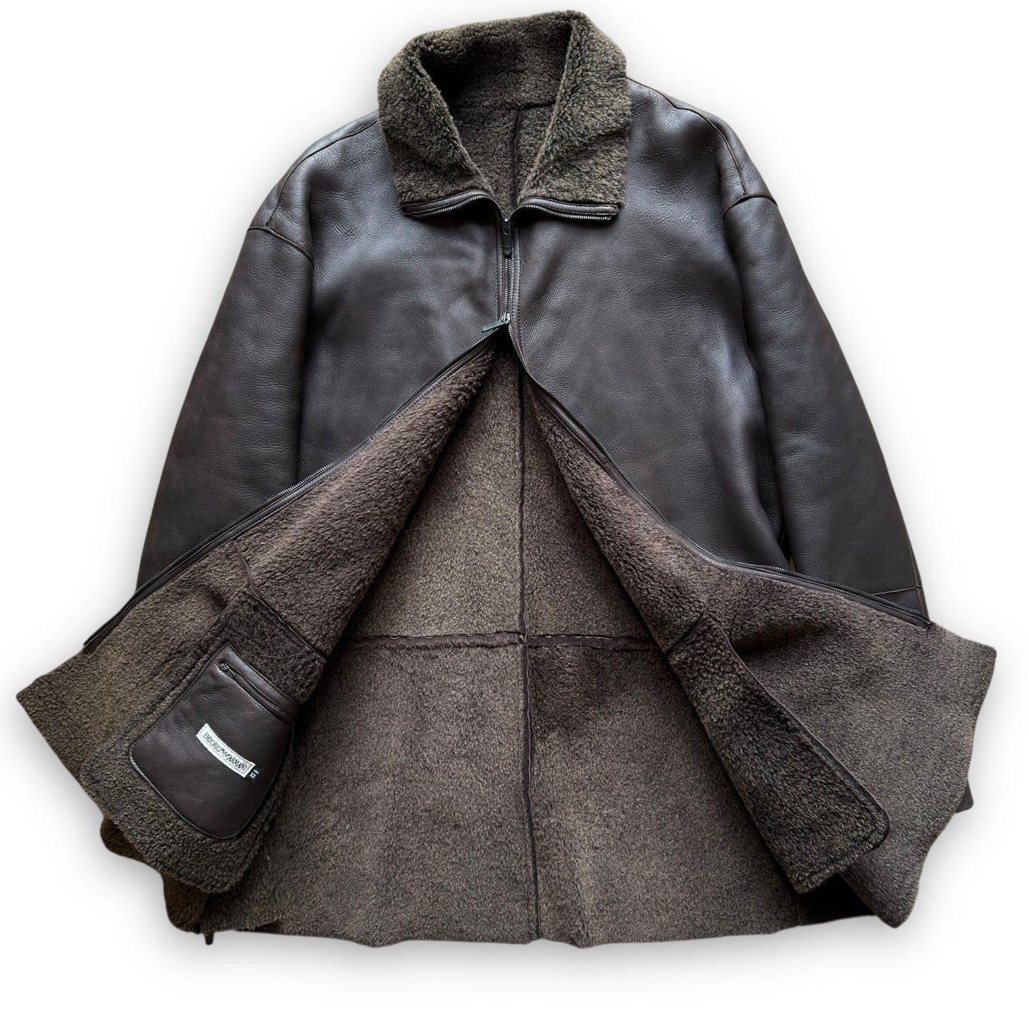 Emporio Armani Lamb Shearling Leather Jacket