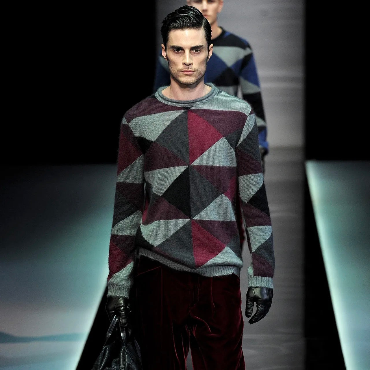 Giorgio Armani Geometric Mohair Sweater