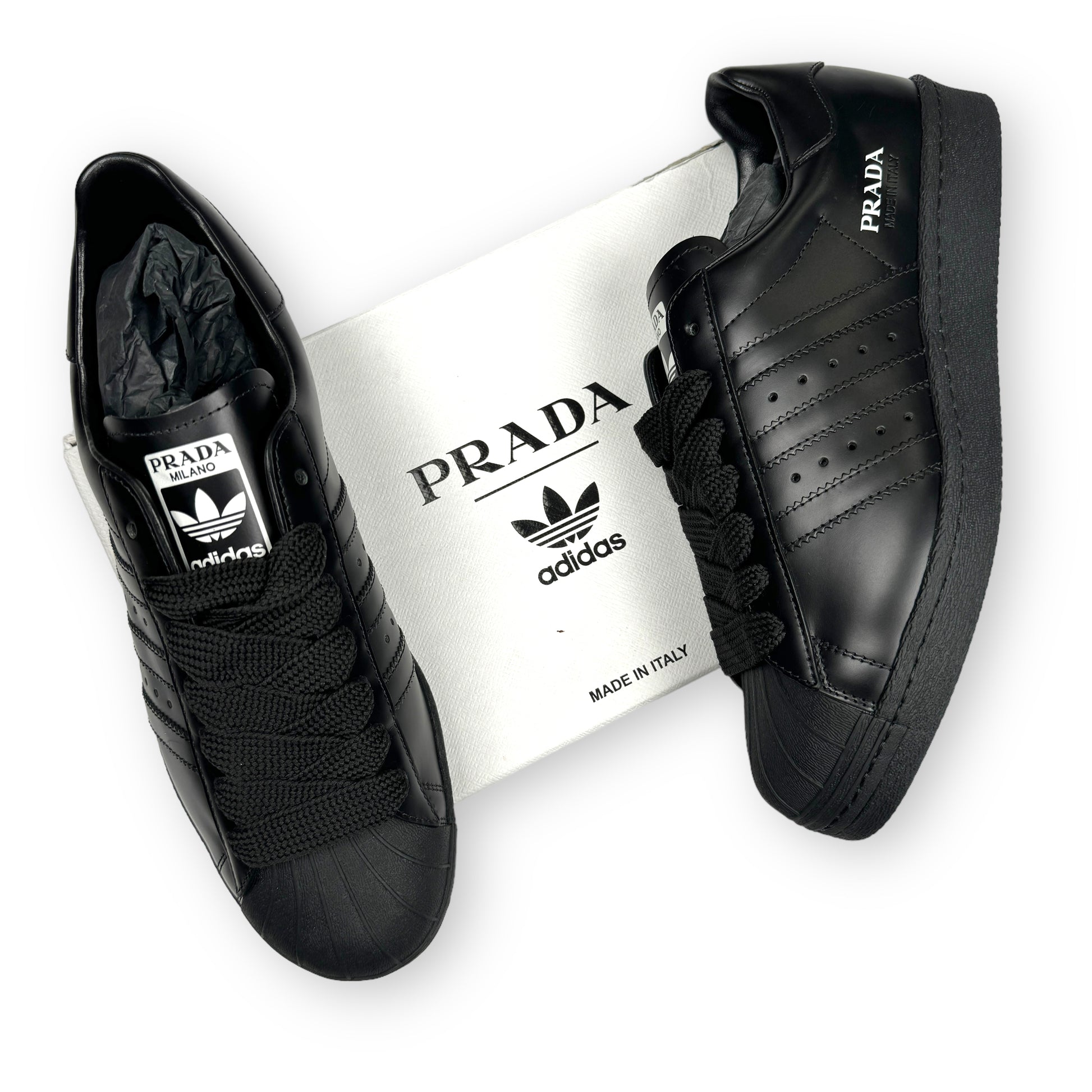 Prada x Adidas Superstar Black Leather – 300700