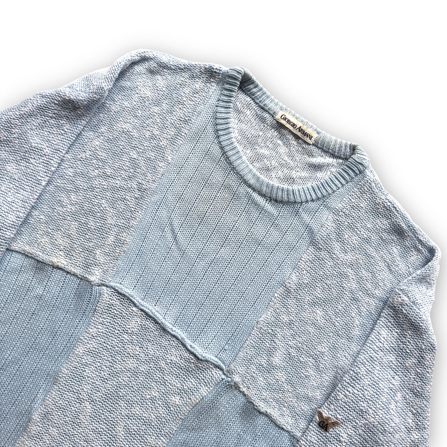 Giorgio Armani ‘Patchwork Cloud’ Wool Sweater - 1980s