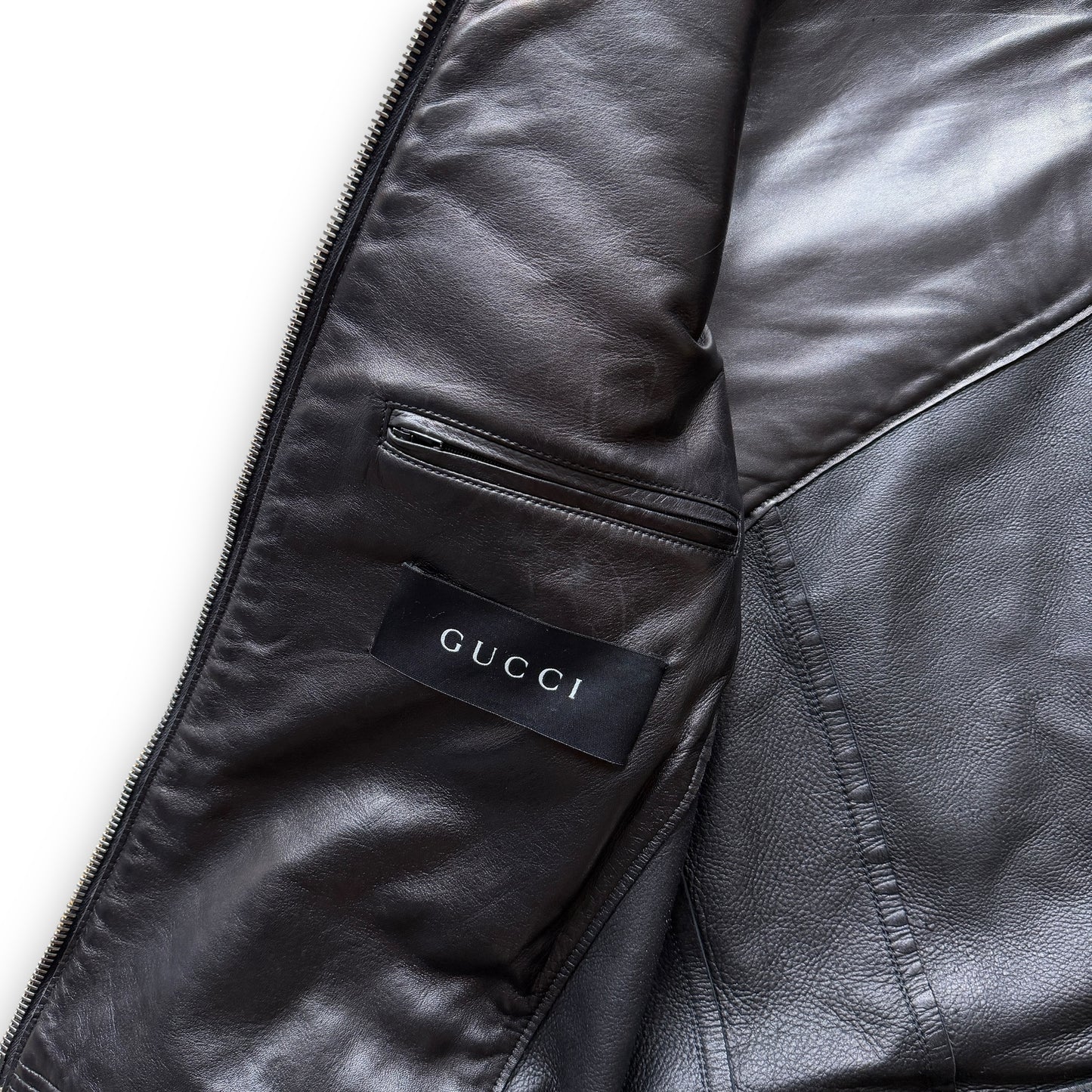 Gucci By Tom Ford Leather Moto Vest - F/W2000