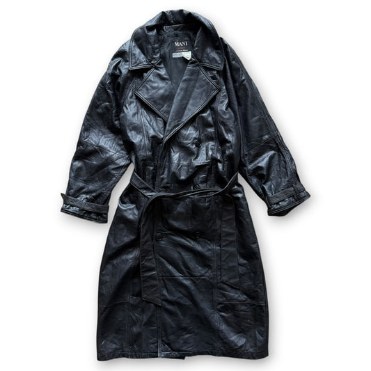 Mani by Giorgio Armani Leather Overcoat - 1980s