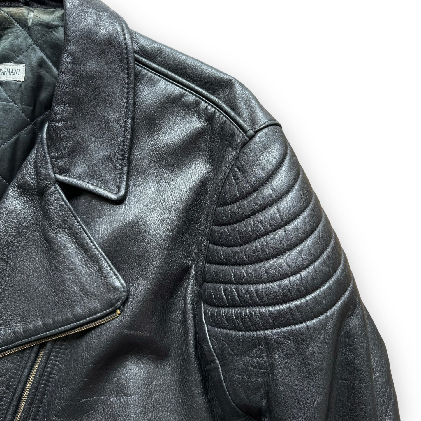 Emporio Armani Leather Biker Jacket - 1980s