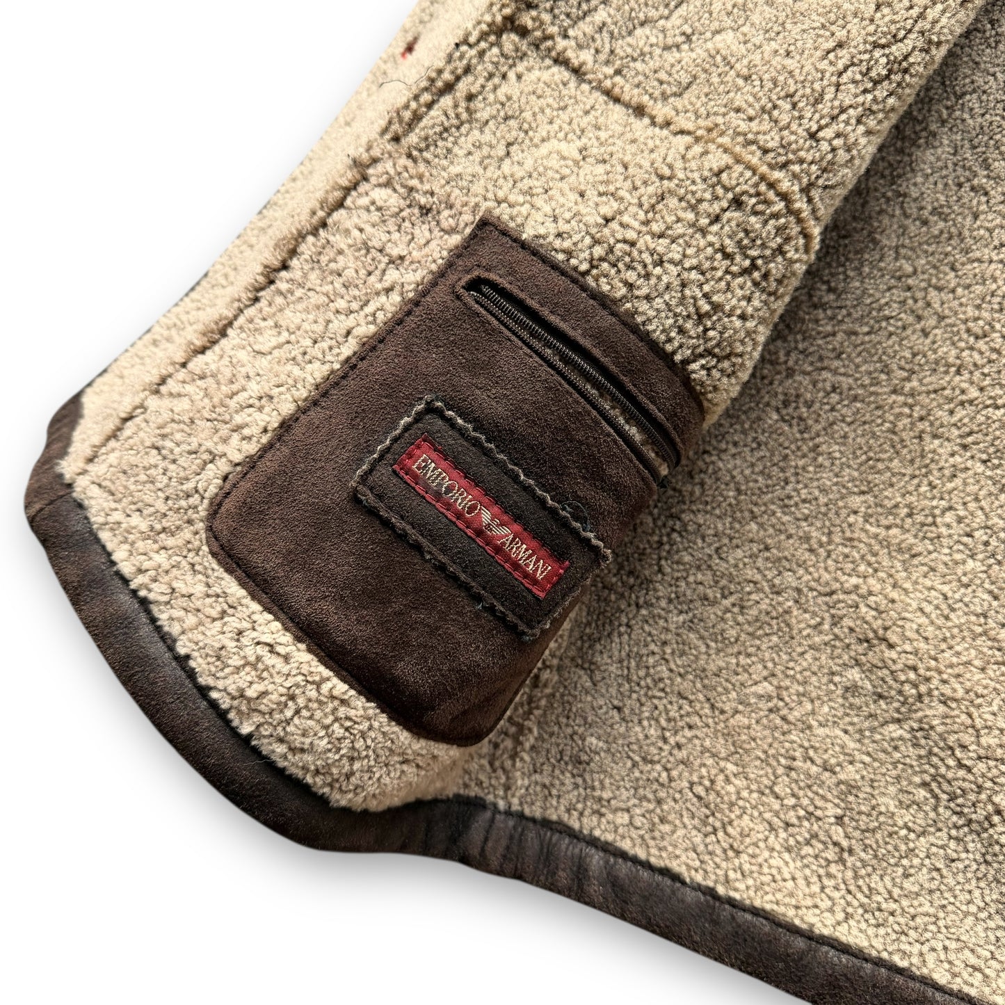 Emporio Armani Suede Lamb Shearling Jacket - 1990s