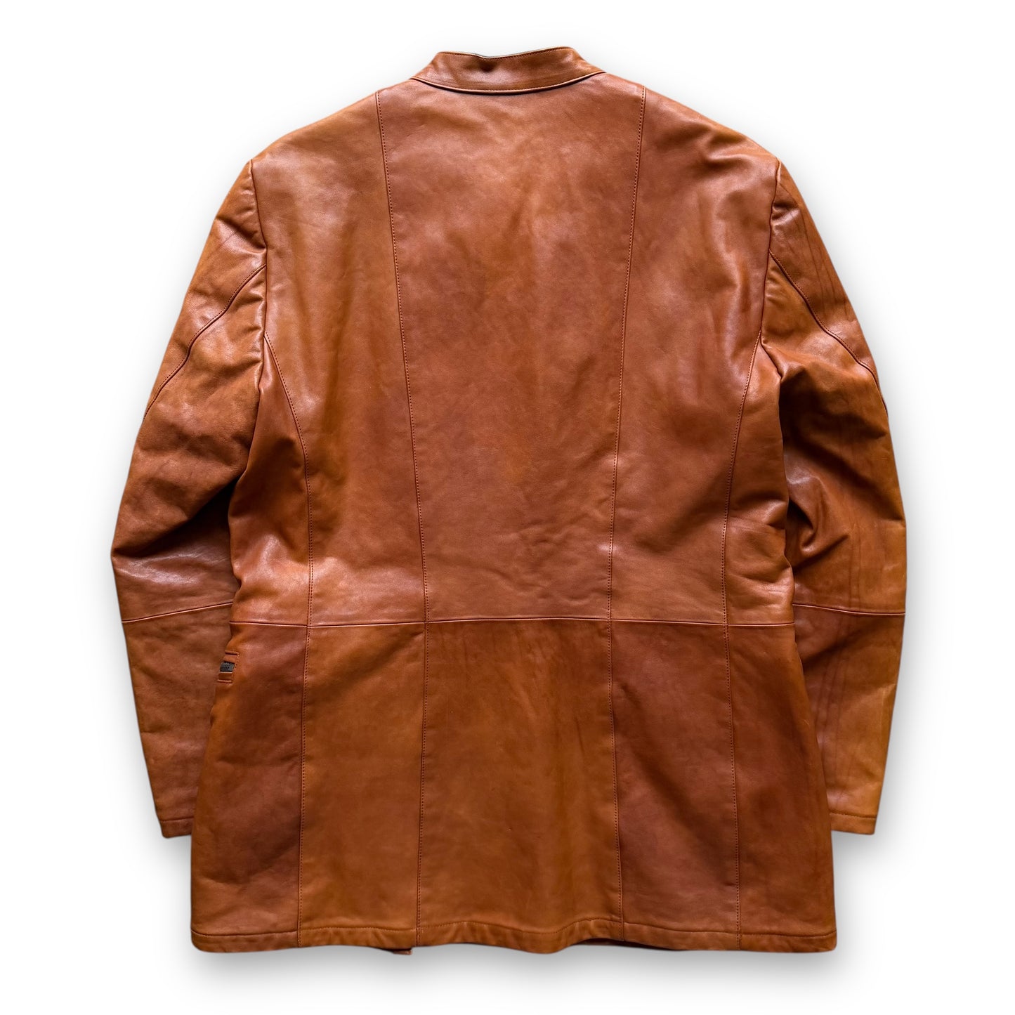 Emporio Armani Asymmetrical Calf Leather Jacket - 1990s