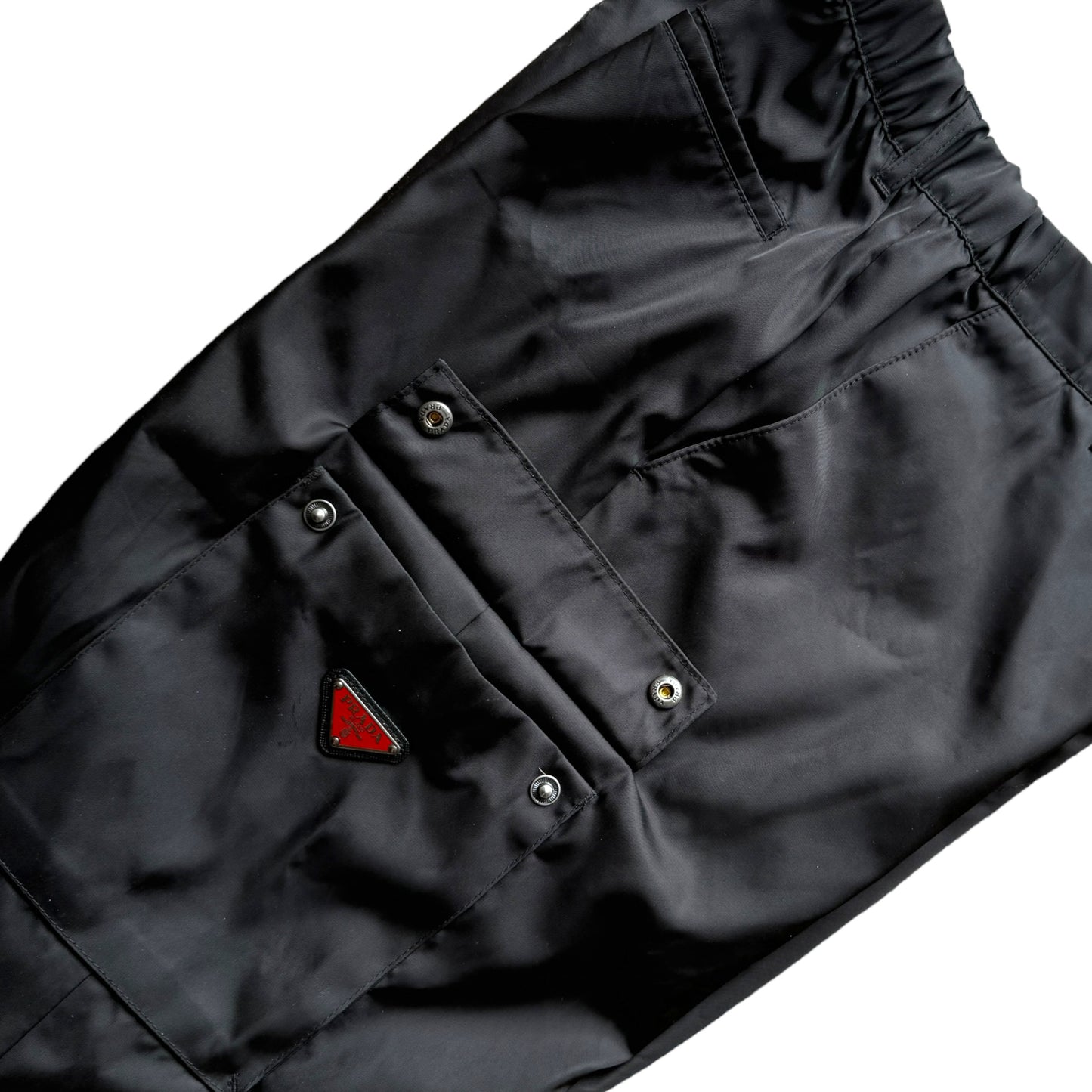 Prada Mainline Signature Nylon Cargo Trousers