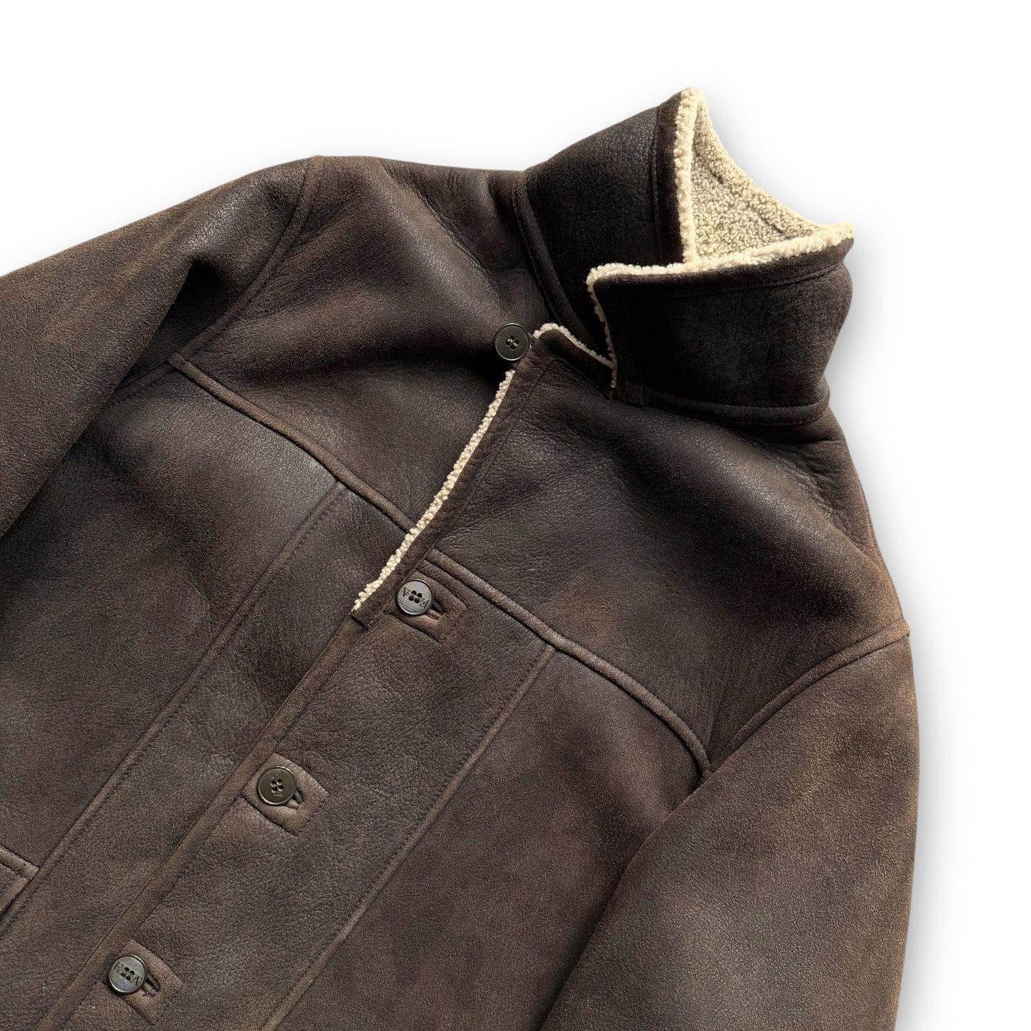 Emporio Armani Suede Lamb Shearling Jacket - 1990s