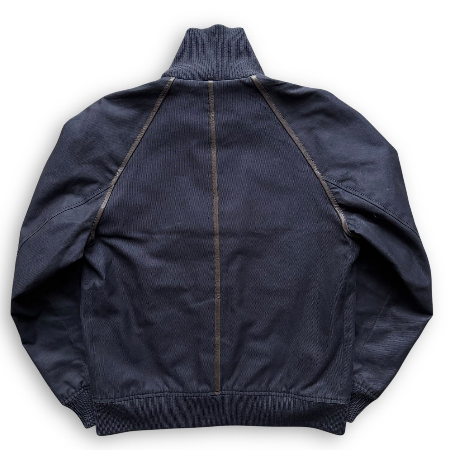 Hermès Canvas Bomber With Leather Detailing