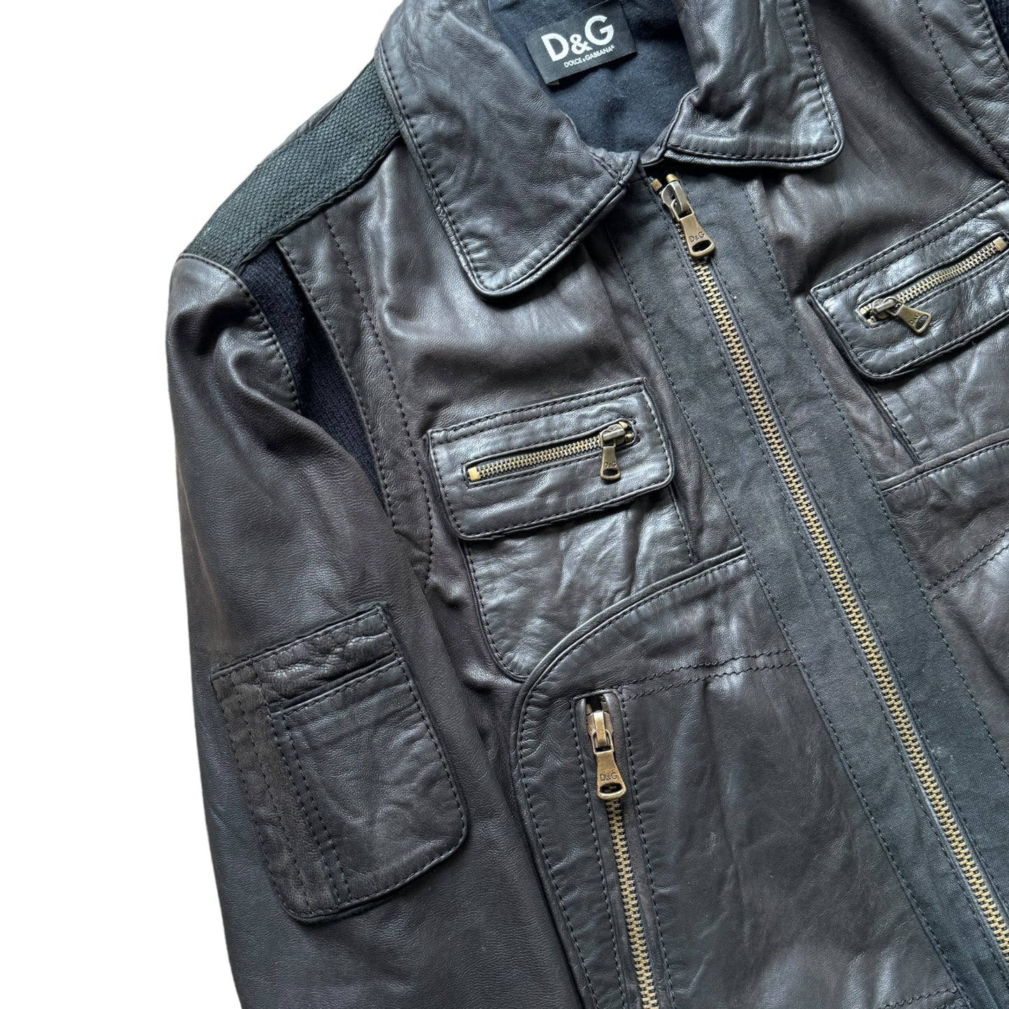 Dolce & Gabbana Leather Bomber Jacket