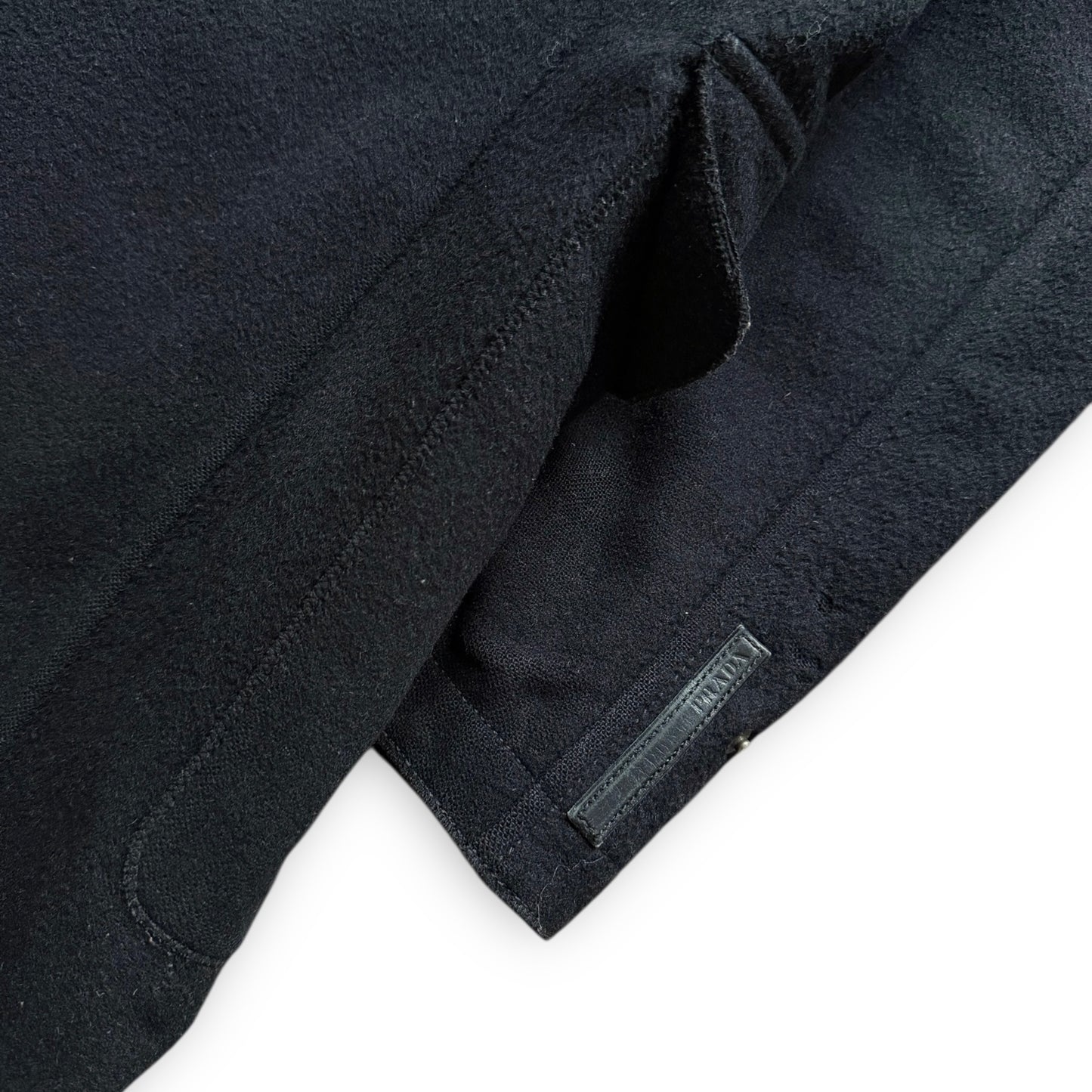 Prada Sport Signature Buckle Wool Long Coat- 2007