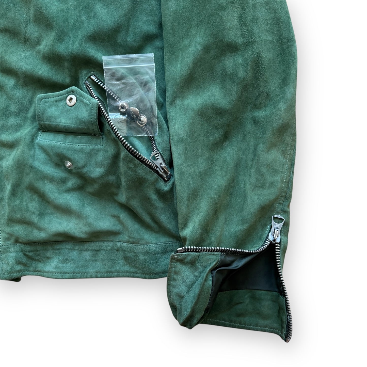 Moschino Mainline Green Suede Jacket