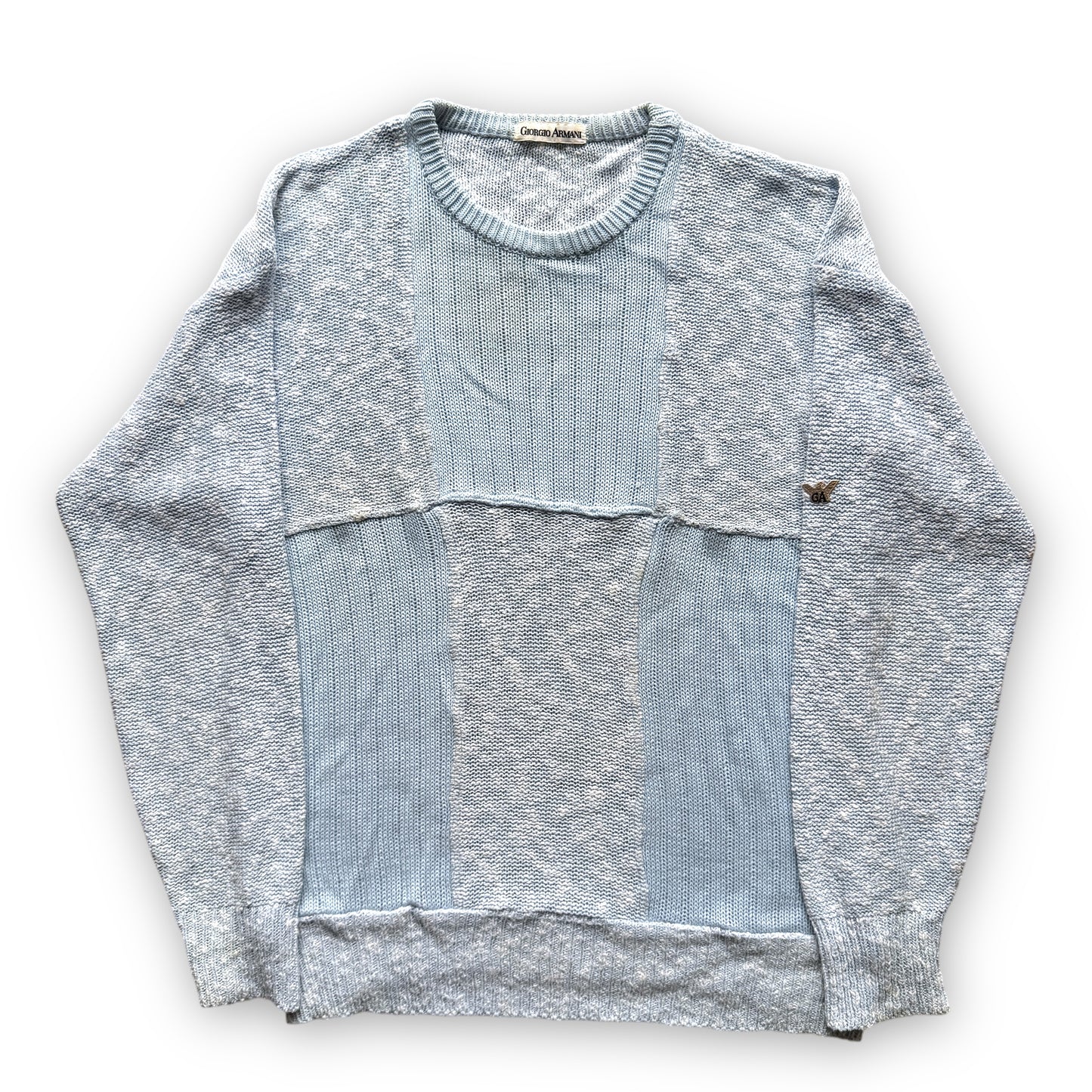 Giorgio Armani ‘Patchwork Cloud’ Wool Sweater - 1980s