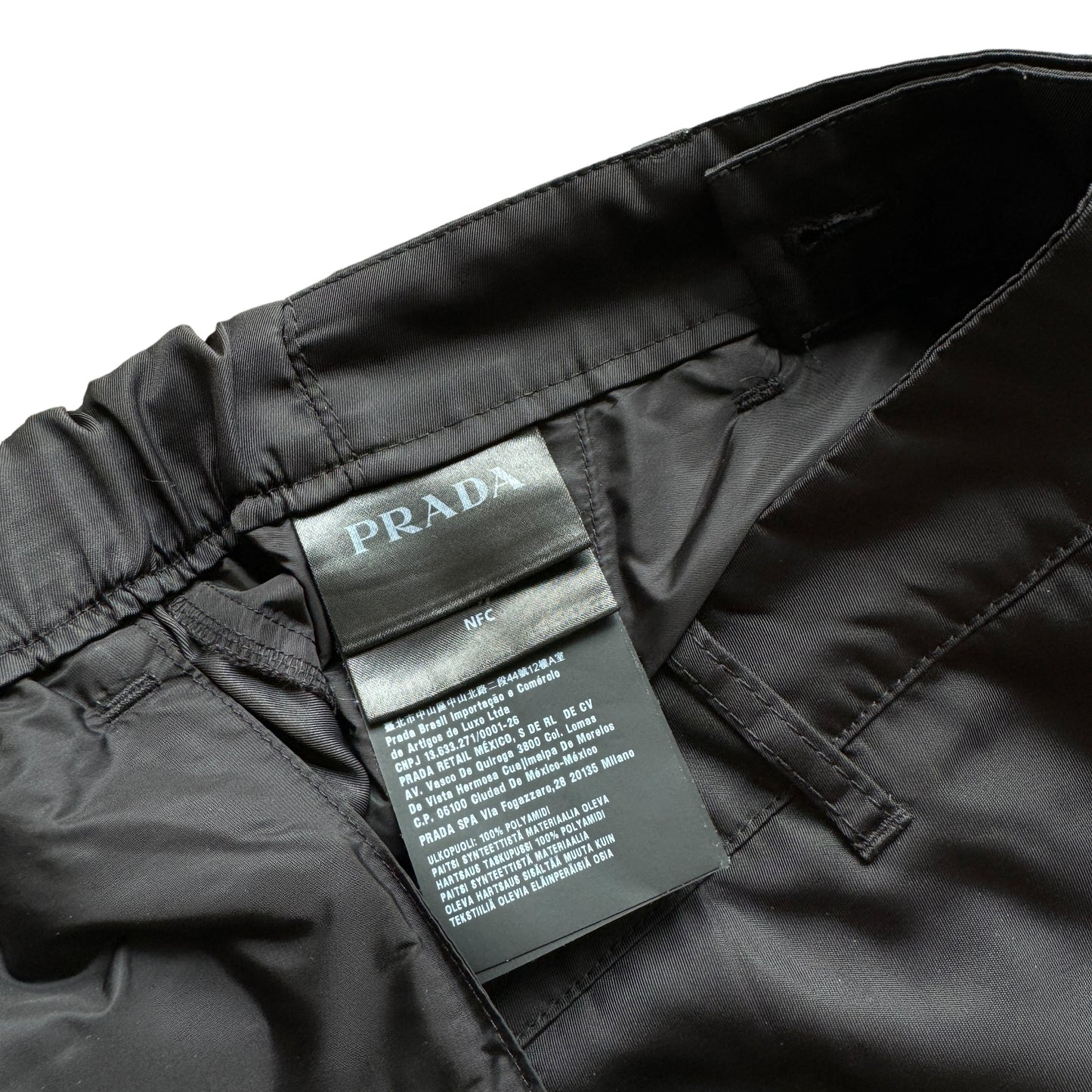 Prada Mainline Signature Nylon Cargo Trousers