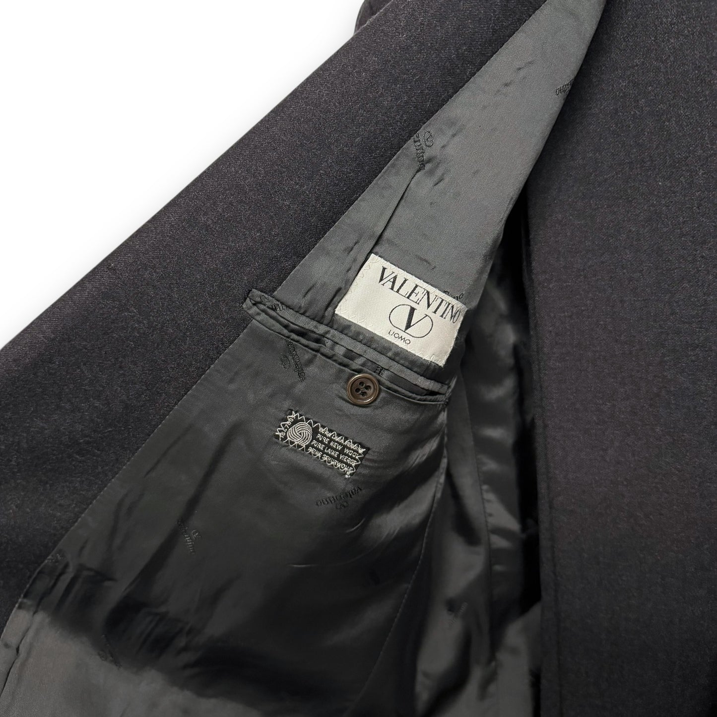 Valentino Uomo Wool Double Breasted Power Suit - 1980s