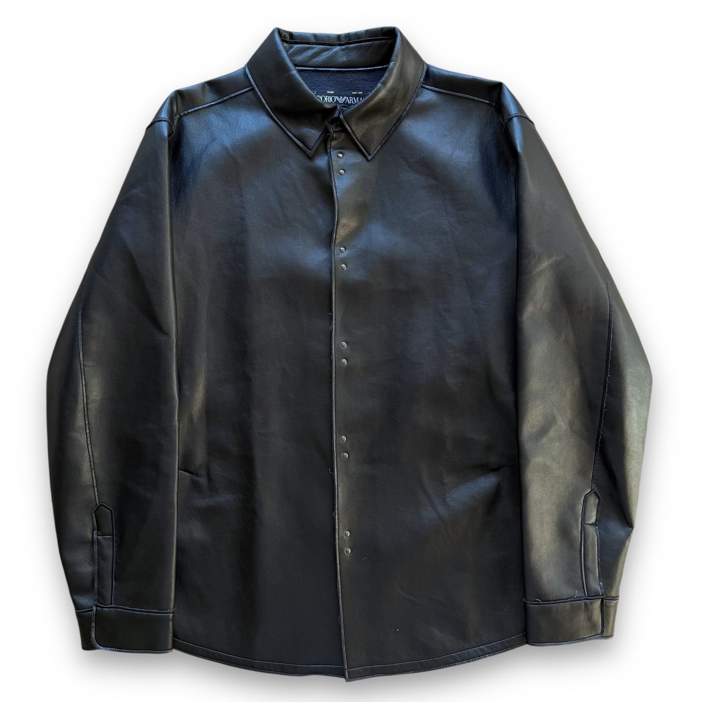 Emporio Armani Vinyl Hook & Eye Overshirt - 1990s