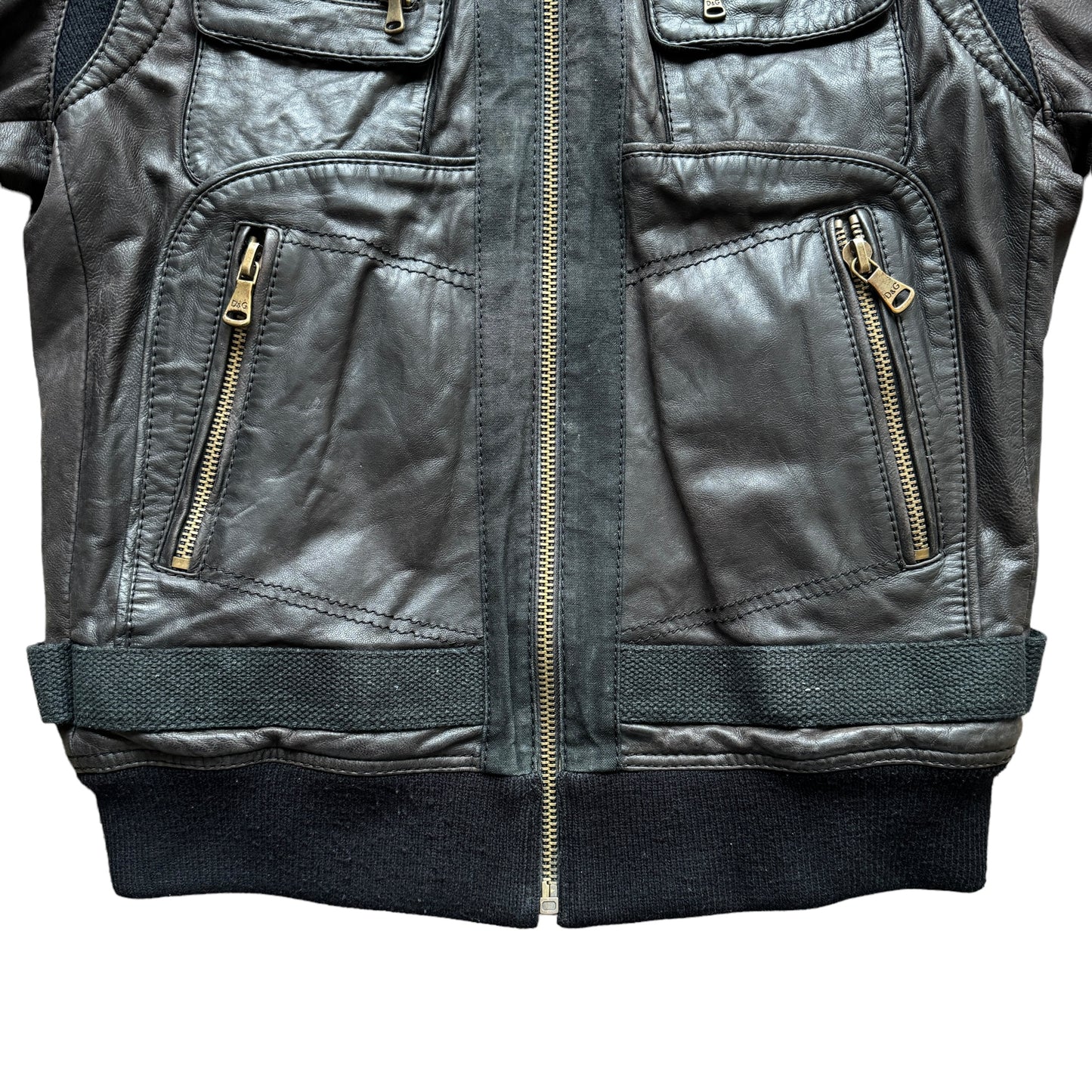 Dolce & Gabbana Leather Bomber Jacket