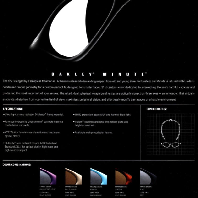 Oakley Minute - Electric Blue/Black Iridium
